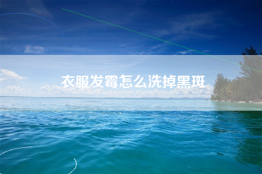 衣服发霉怎么洗掉黑斑