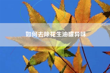 如何去除花生油罐异味