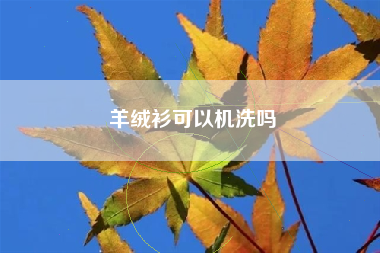 羊绒衫可以机洗吗