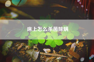床上怎么杀菌除螨