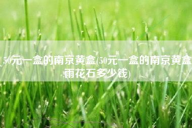 50元一盒的南京黄盒(50元一盒的南京黄盒雨花石多少钱)