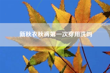 新秋衣秋裤第一次穿用洗吗