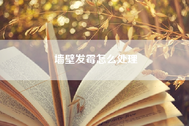 墙壁发霉怎么处理