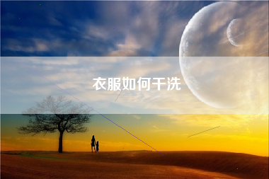 衣服如何干洗
