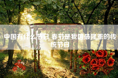 中国有什么节日 春节是我国最隆重的传统节日
