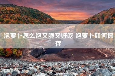 泡萝卜怎么泡又脆又好吃 泡萝卜如何保存