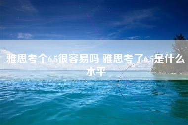 雅思考个6.5很容易吗 雅思考了6.5是什么水平
