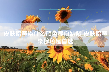 皮肤暗黄染什么颜色显白减龄 皮肤暗黄染棕色是首选