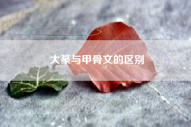 大篆与甲骨文的区别