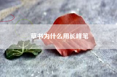草书为什么用长峰笔