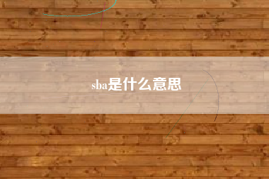 sba是什么意思