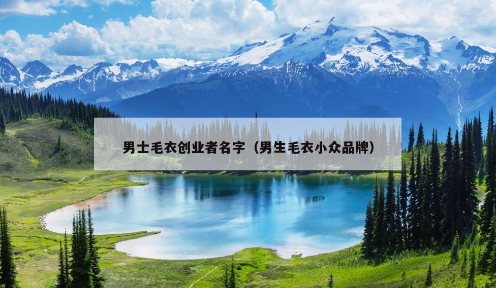 男士毛衣创业者名字（男生毛衣小众品牌）