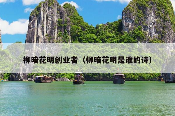 柳暗花明创业者（柳暗花明是谁的诗）