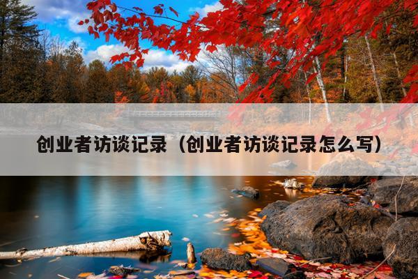 创业者访谈记录（创业者访谈记录怎么写）