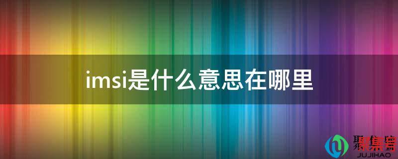 imsi是什么意思啊(imsi码有什么用途)