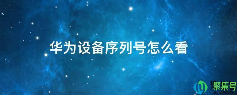 华为设备序列号怎么看日期(华为手机设备序列号怎么看)