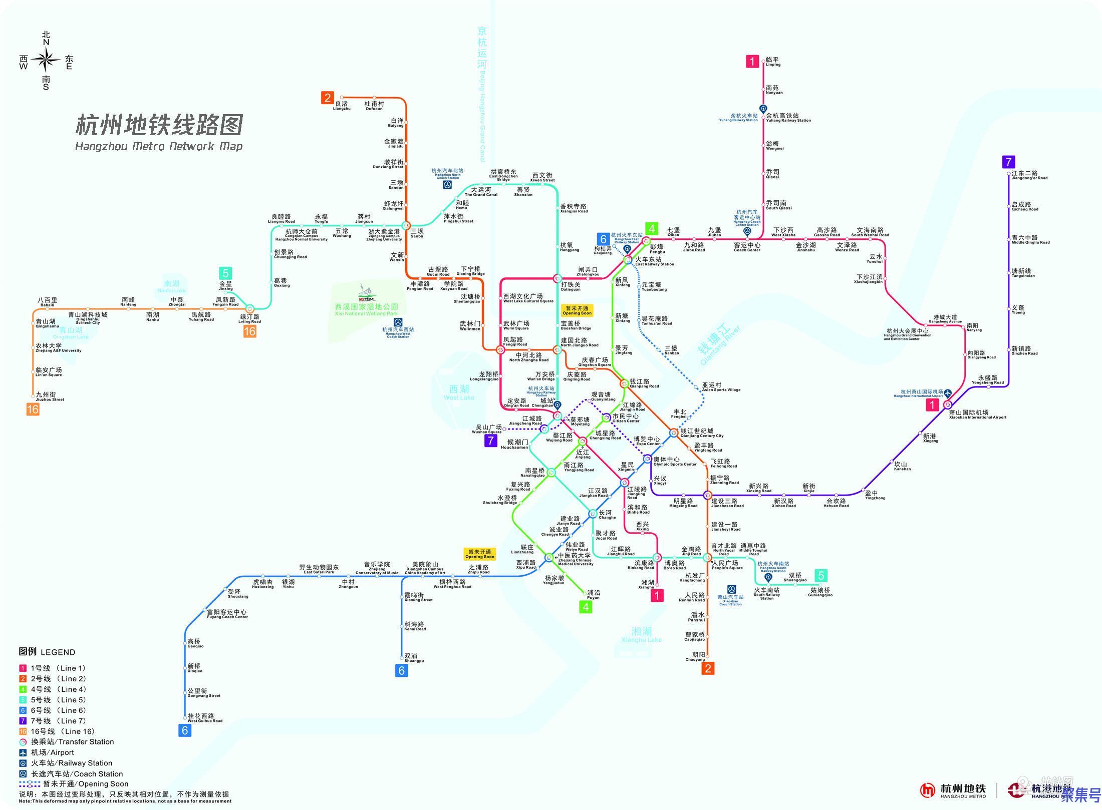 杭州地铁线路图高清晰最新(杭州地铁运营时间表最新)