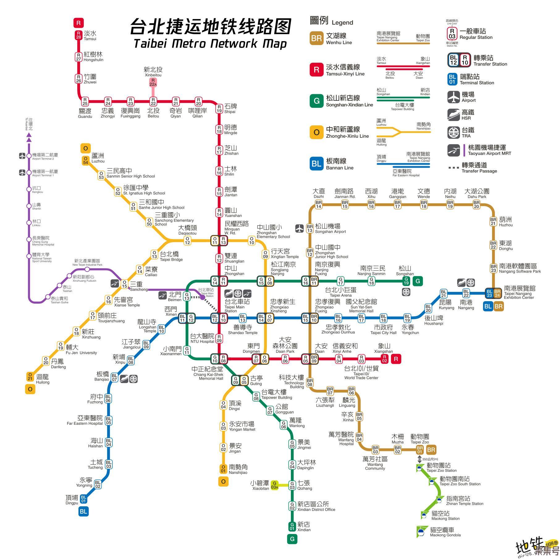 台北捷运地铁线路图高清晰最新(台北捷运地铁运营时间表最新)