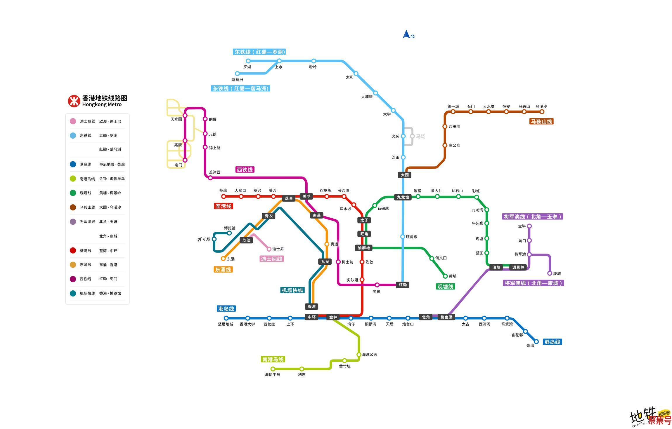 香港地铁线路图高清晰最新(香港地铁运营时间表最新)
