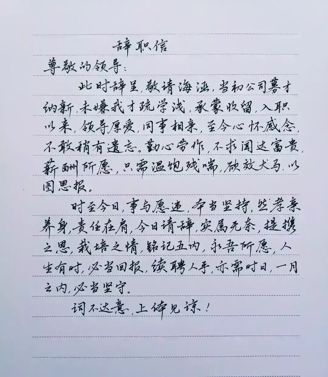 最牛B的辞职信(史上最牛辞职信精选)