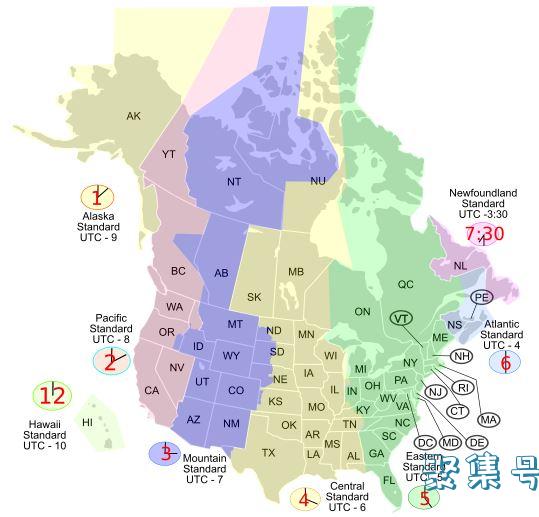 太平洋标准时间换算(加拿大计算时间)