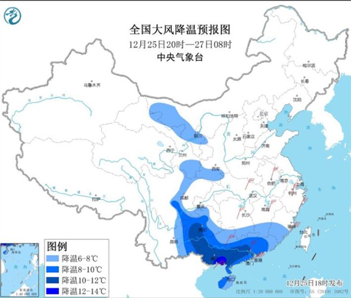 寒潮大举南下 多地迎初雪（今年最后一波寒潮来袭）