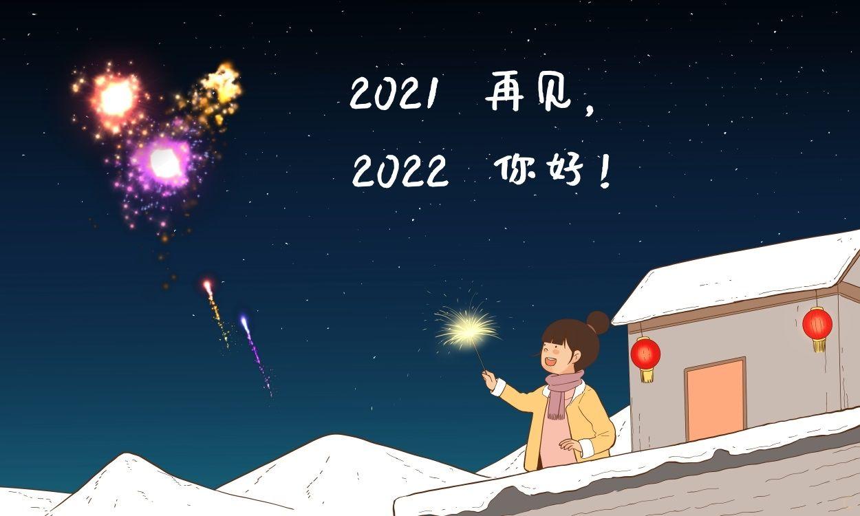 再见2021你好2022（适合跨年的句子和图片）