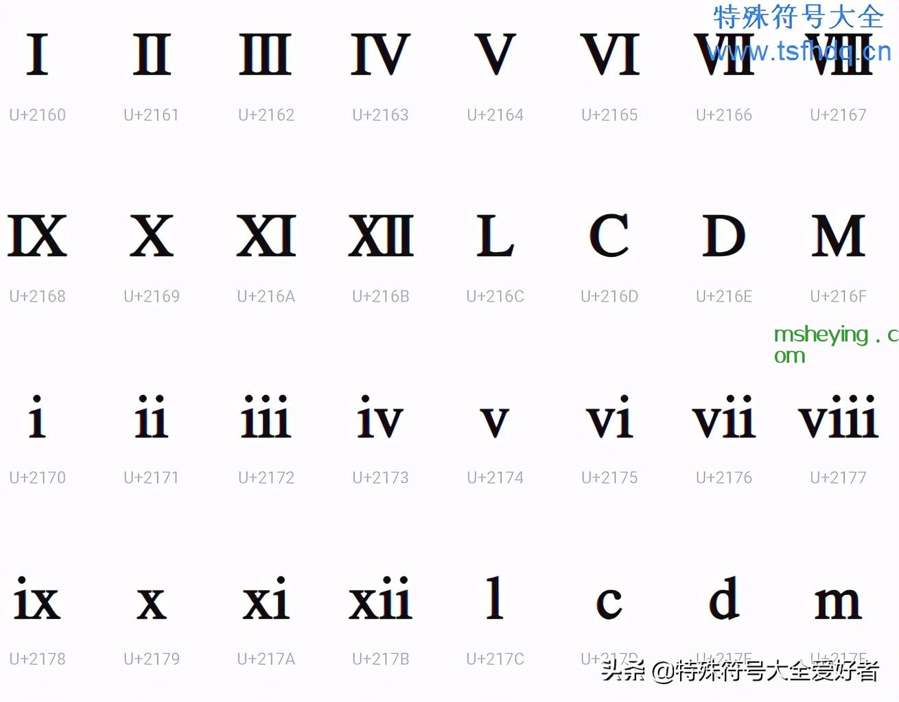 罗马1到10的数字(罗马数字1到10的写法罗马数字)