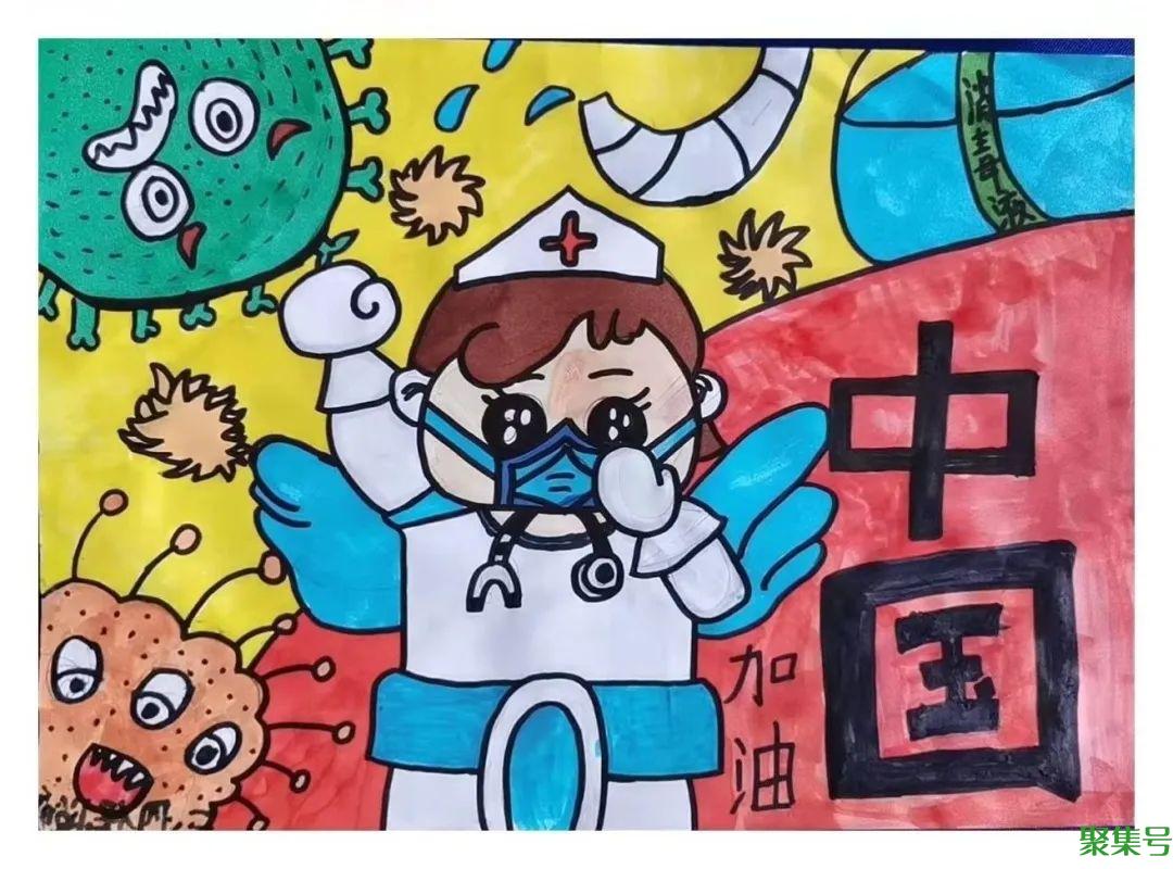 【童心战疫】防yi宣传出新招 萌娃手绘画报助力yi情防控