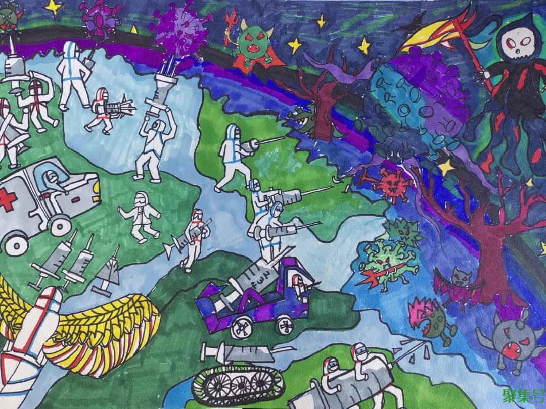 【童心战疫】防yi宣传出新招 萌娃手绘画报助力yi情防控