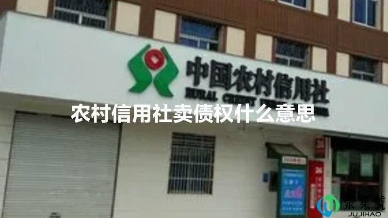 农村信用社卖债权什么意思