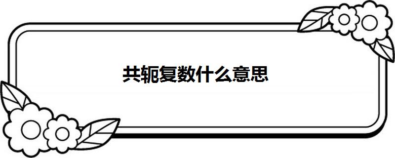 什么是共轭复数
