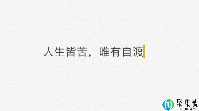 人生皆苦 唯有自渡是什么意思