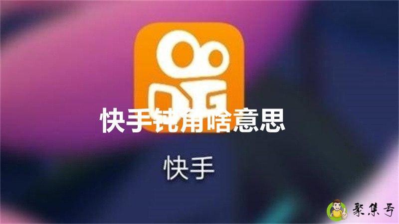 快手钝角啥意思