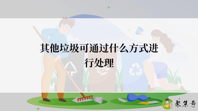其他垃圾可通过什么方式进行处理