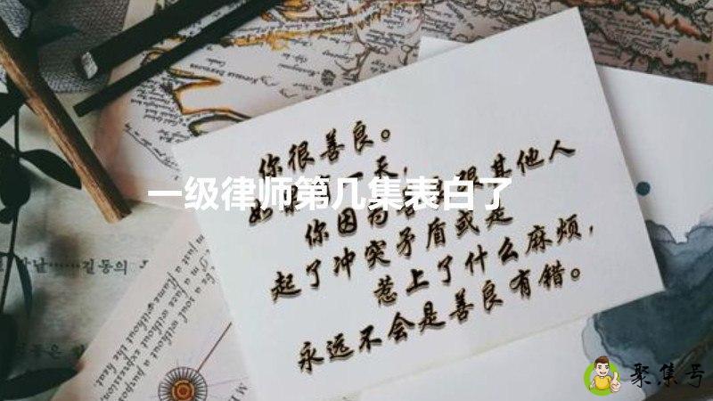 一级律师第几集表白了