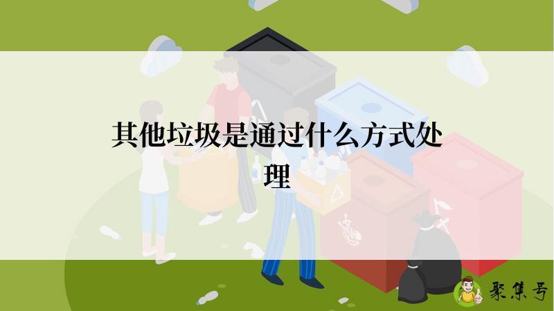 其他垃圾是通过什么方式处理