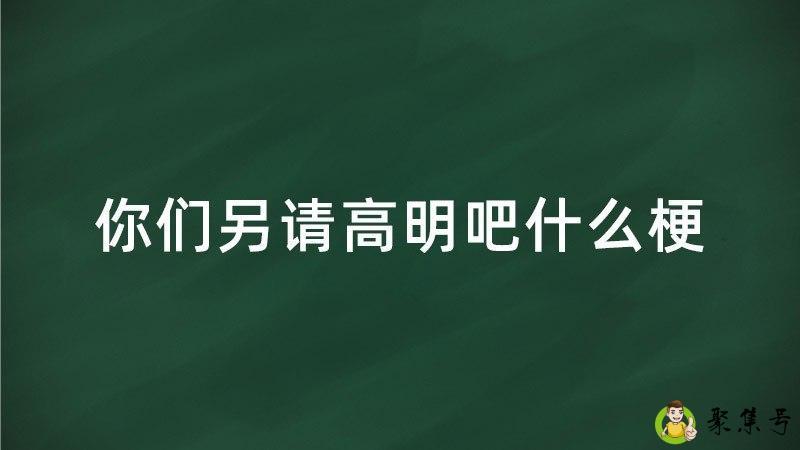 你们另请高明吧什么梗