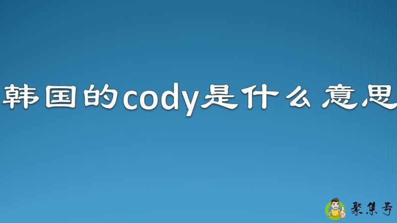 韩国的cody是什么意思