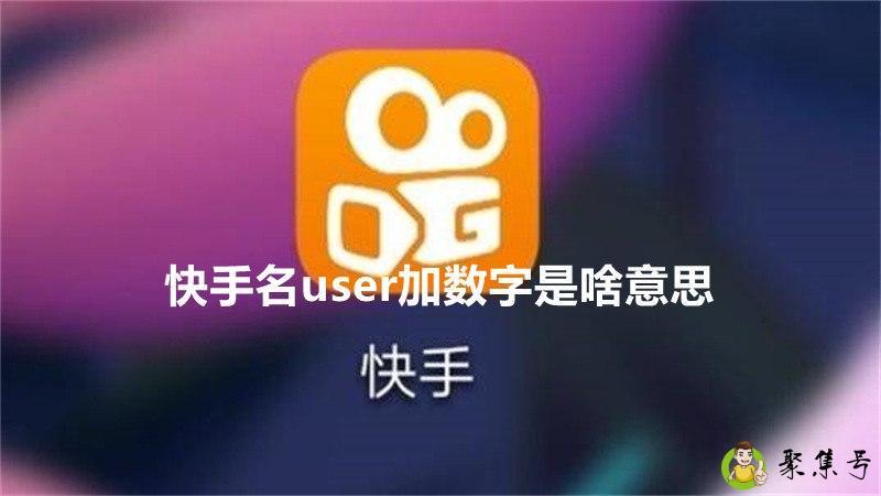 快手名user加数字是啥意思