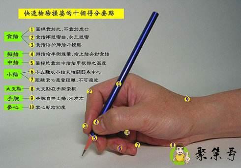 正确拿笔姿势
