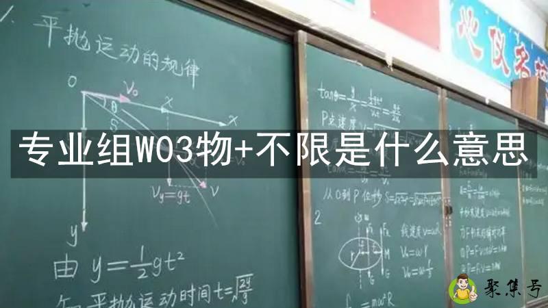 详细阅读:专业组W03物+不限是什么意思 专业组W03物+不限是什么意思