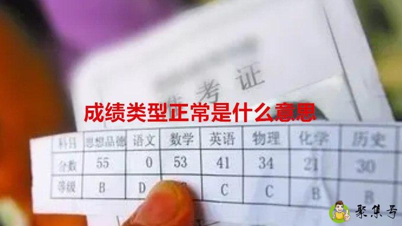 成绩类型正常是什么意思