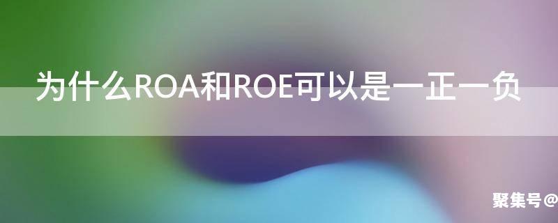 roe与roa是什么意思